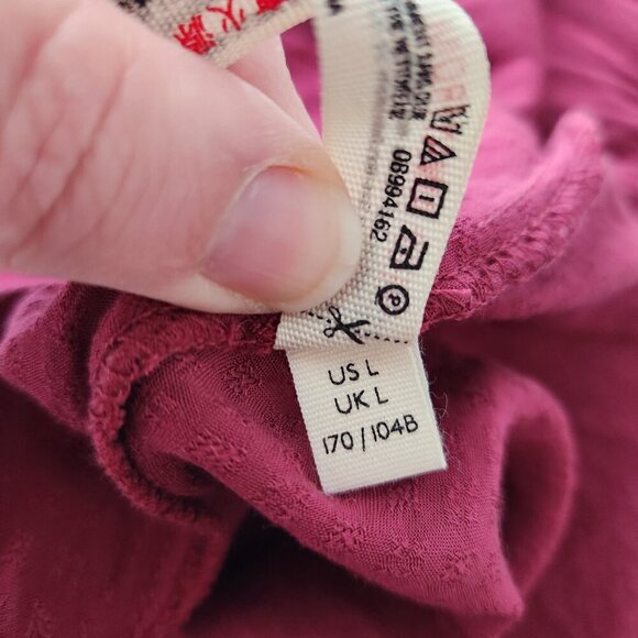 Intimately Free People Camisole Mini Dress Wine Color Size Large - Picture 13 of 13